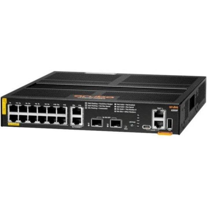 HPE CX 6200 R8Q72A 14 Ports Manageable Ethernet Switch - Gigabit Ethernet, 10 Gigabit Ethernet - 10/100/1000Base-T, 10GBase-X