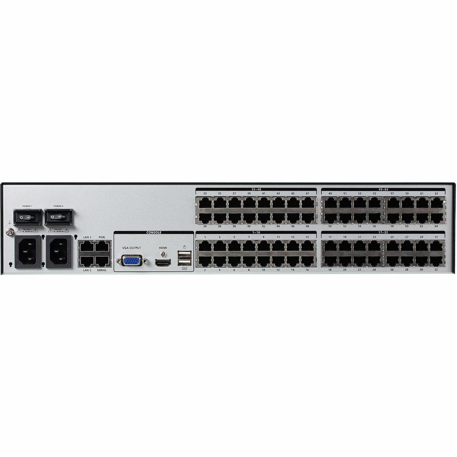 ATEN 1-Local/4-Remote Shared Access 64-Port Multi-Interface Cat 5 KVM over IP Switch