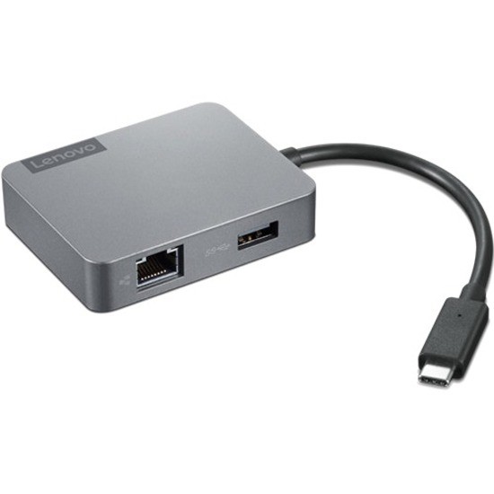 Lenovo USB Type C Docking Station for Monitor, Notebook - Storm Grey - Portable