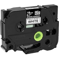 Brother HGES2415PK Black on White Extra-Strength Adhesive Label Tape