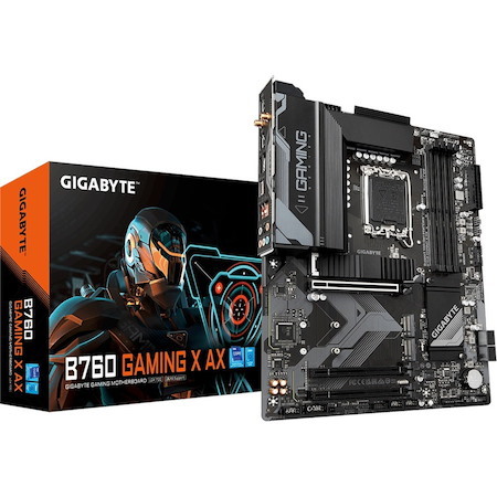 GIGABYTE Ultra Durable B760 GAMING X AX Gaming Desktop Motherboard - Intel B760 Chipset - Socket LGA-1700 - ATX