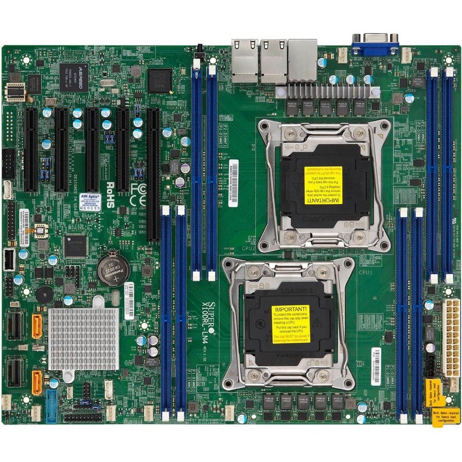 Supermicro X10DRL-LN4 Server Motherboard - Intel C612 Chipset - Socket LGA 2011-v3 - ATX