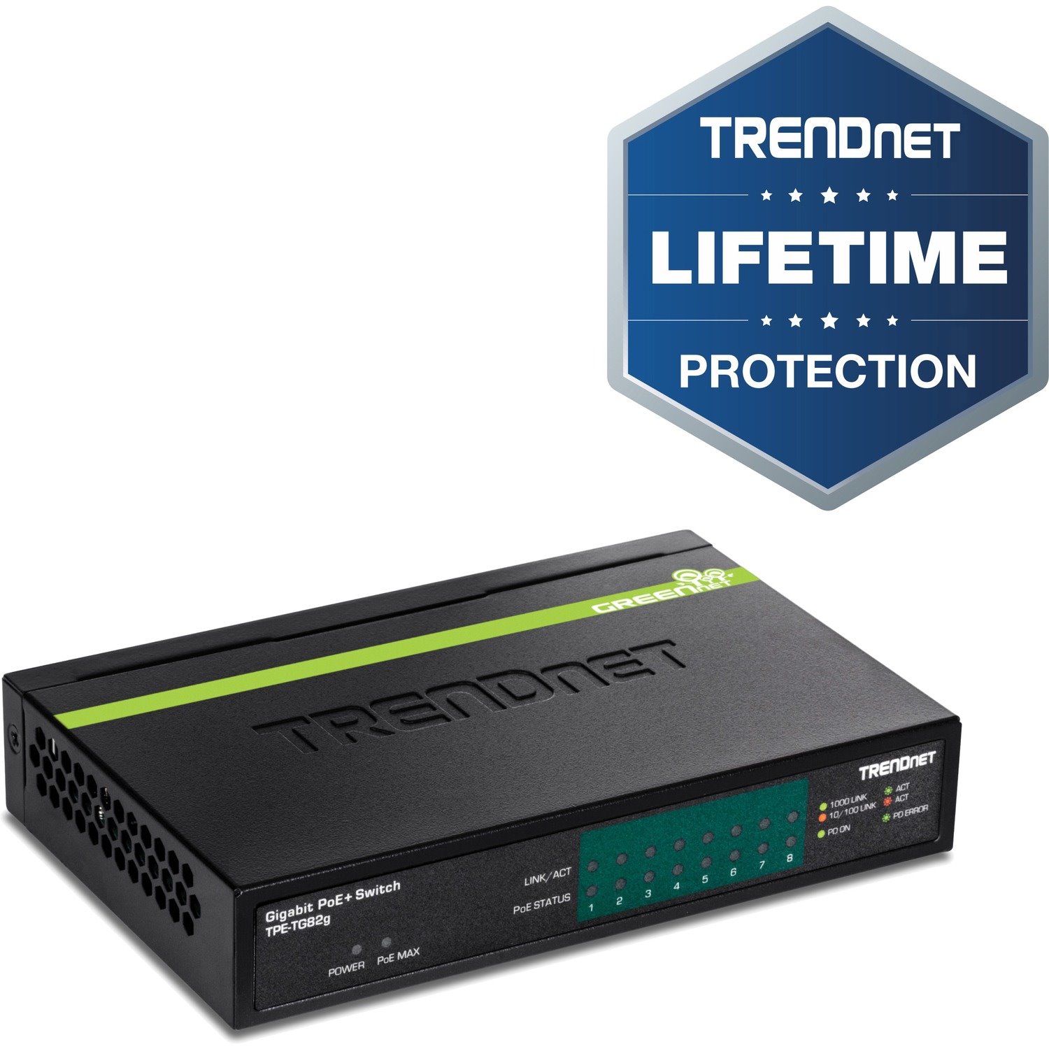 TRENDnet TPE-TG82g 8 Ports Ethernet Switch - Gigabit Ethernet - 10/100/1000Base-T - New - TAA Compliant