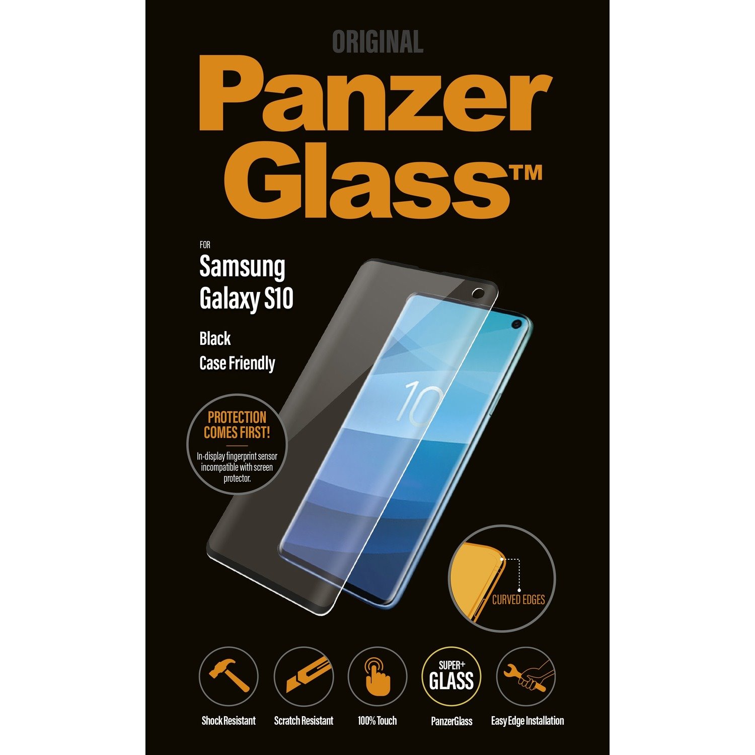 PanzerGlass Tempered Glass Screen Protector - Black - 1