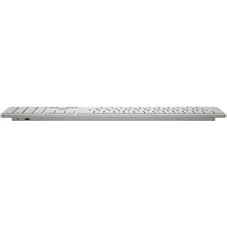 HP 970 Keyboard - Wireless Connectivity - USB Type A, USB Type C, USB Interface - Silver