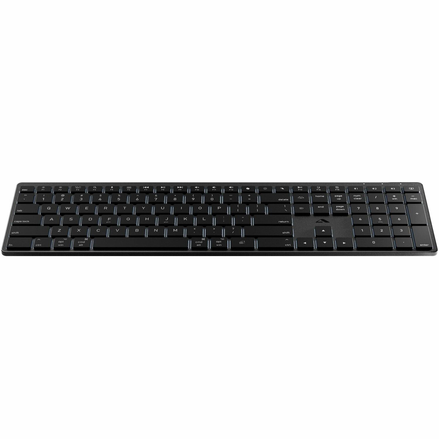 Alogic Hush Tastatur - Full-size - Kabellos Konnektivit�t - LED - Englisch (US) - Schwarz, Schwarz