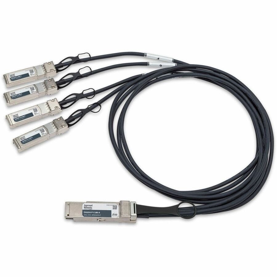 Approved Networks 40GBASE, QSFP+ To 4X SFP+ Passive Copper Cable Assembly