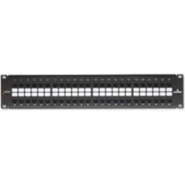 Leviton Cat 6 QuickPort Patch Panel, 48-Port, 2RU. Cable Management Bar Included