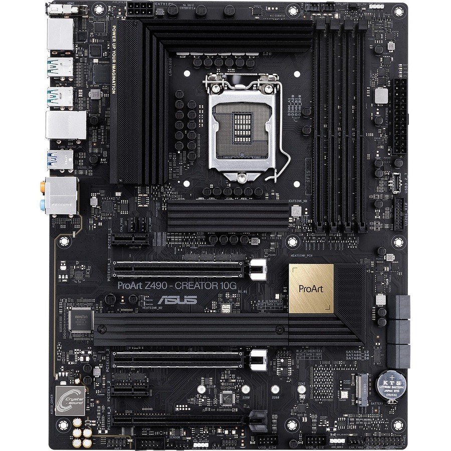 Asus ProArt Z490-CREATOR 10G Desktop Motherboard - Intel Z490 Chipset - Socket LGA-1200 - Intel Optane Memory Ready - ATX