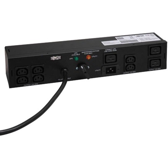 Eaton Tripp Lite Series 3.2-3.8kW Single-Phase Hot-Swap PDU, 200-240V 16A (6-C13, 2-C19) 2-C20, 200-240V Input, 6 ft. (1.83 m) Cords 2U Rack-Mount