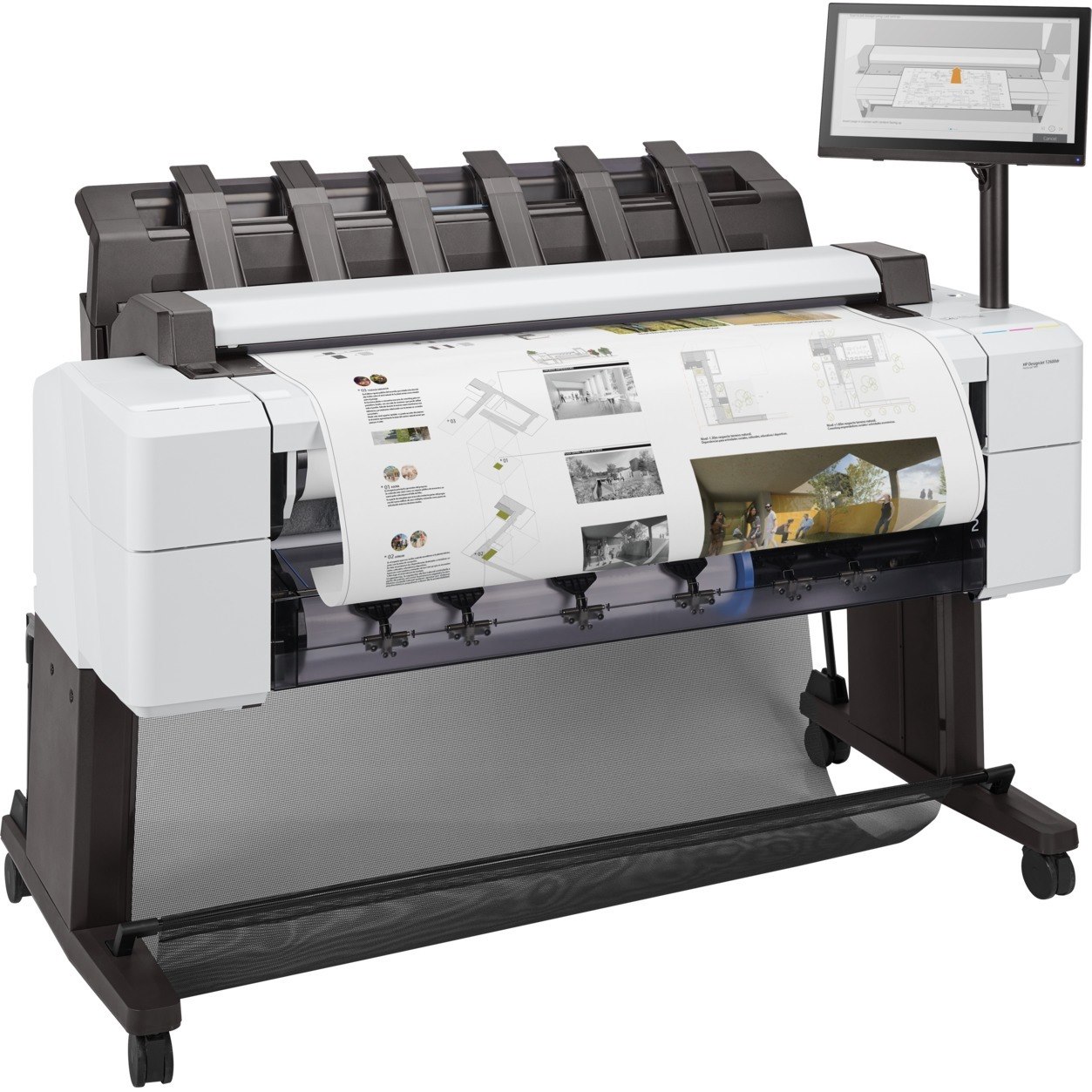 HP Designjet T2600dr PostScript Inkjet Large Format Printer - Includes Printer, Scanner, Copier - 36" Print Width - Color