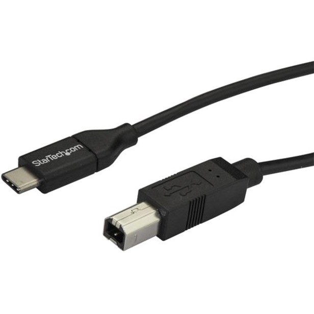 StarTech.com 2m 6 ft USB C to USB B Cable - M/M - USB 2.0 - USB Type C Printer Cable - USB 2.0 Type-C to Type-B Cable