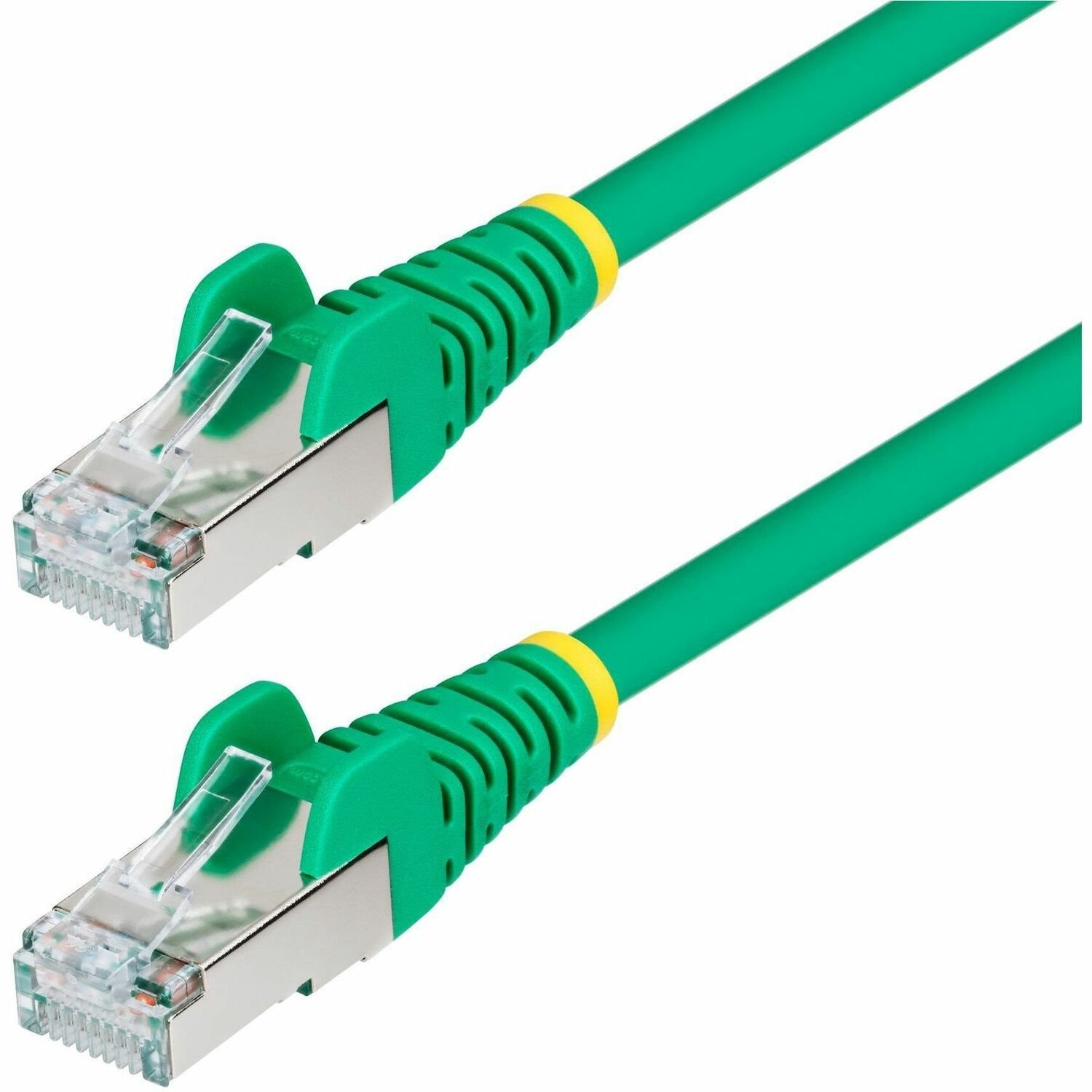 StarTech.com 6in Green CAT6a Ethernet Cable, Snagless RJ45, 10G, 100W PoE, S/FTP, LSZH, 27AWG Pure Copper, 500MHz, Shielded Network Cord
