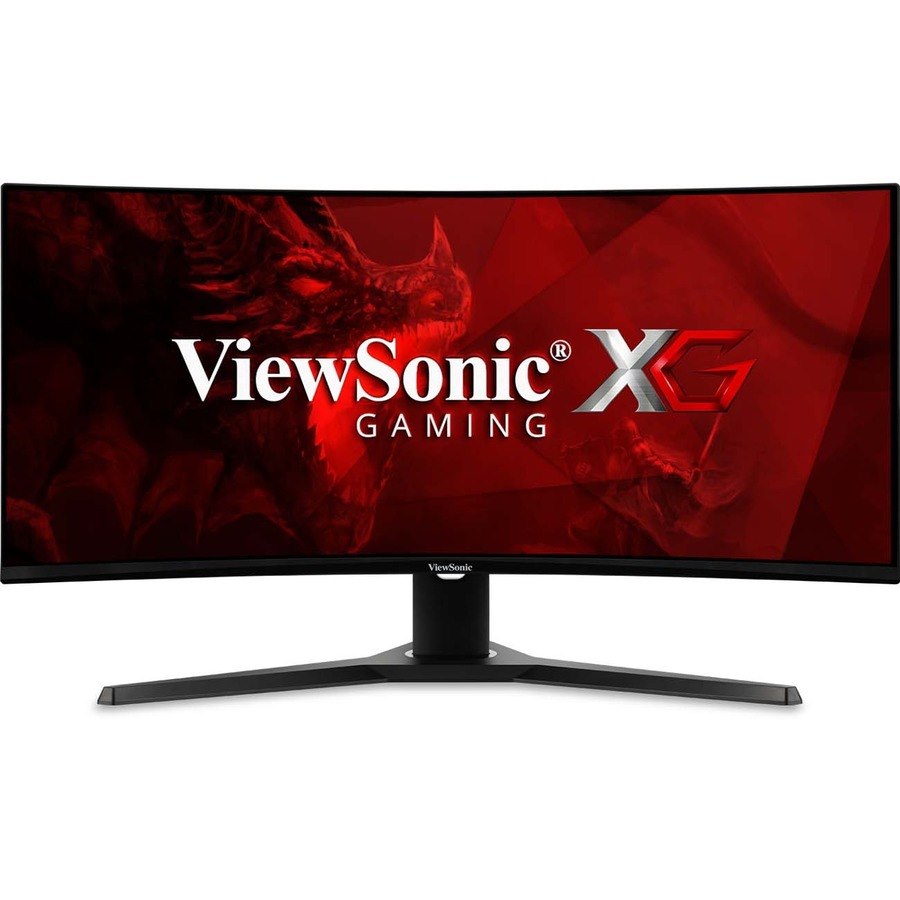 ViewSonic VX3418-2KPC 34 Inch 21:9 Curved 1440p 1ms 180Hz Gaming Monitor with FreeSync Premium, Eye Care, HDMI and Display Port