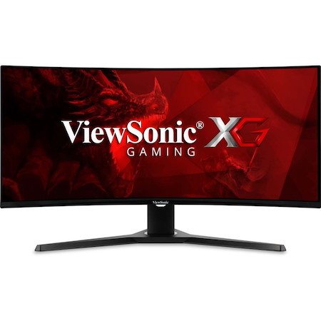 ViewSonic OMNI VX3418-2KPC 34 Inch Ultrawide Curved 1440p 1ms 144Hz Gaming Monitor with Adaptive Sync, Eye Care, HDMI and Display Port