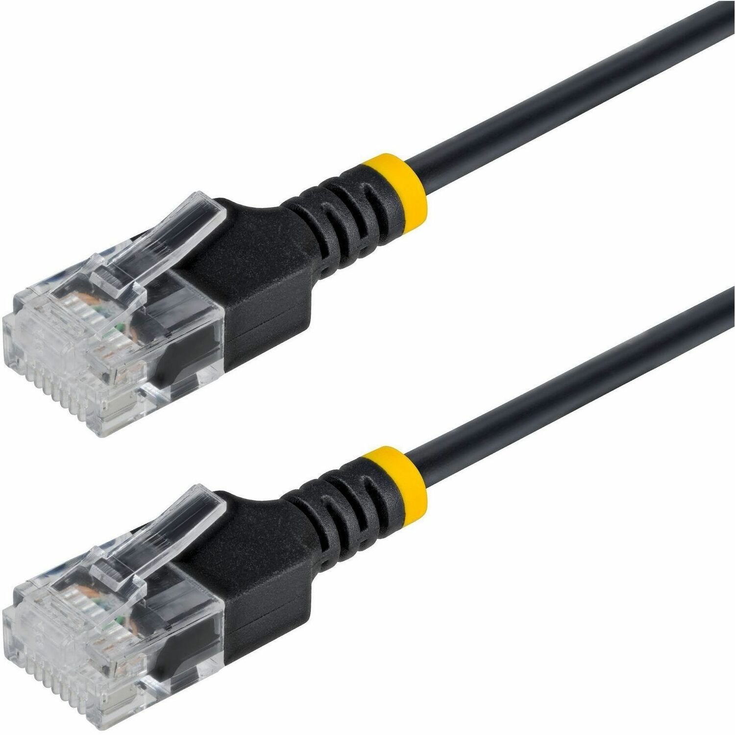StarTech 80cm Black Ultra Slim CAT6a Ethernet Cable, Snagless, UTP, Bare Copper Wire, 34AWG Slim RJ45 Patch Cord