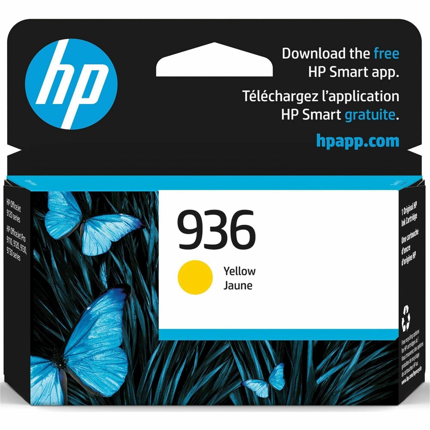 HP 936 Original Inkjet Ink Cartridge - Yellow - 1 Each