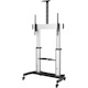 StarTech.com Mobile TV Stand, Heavy Duty Universal TV Cart for 60-100 inch Display (100kg/220lb), Height Adjustable Rolling TV Floor Stand
