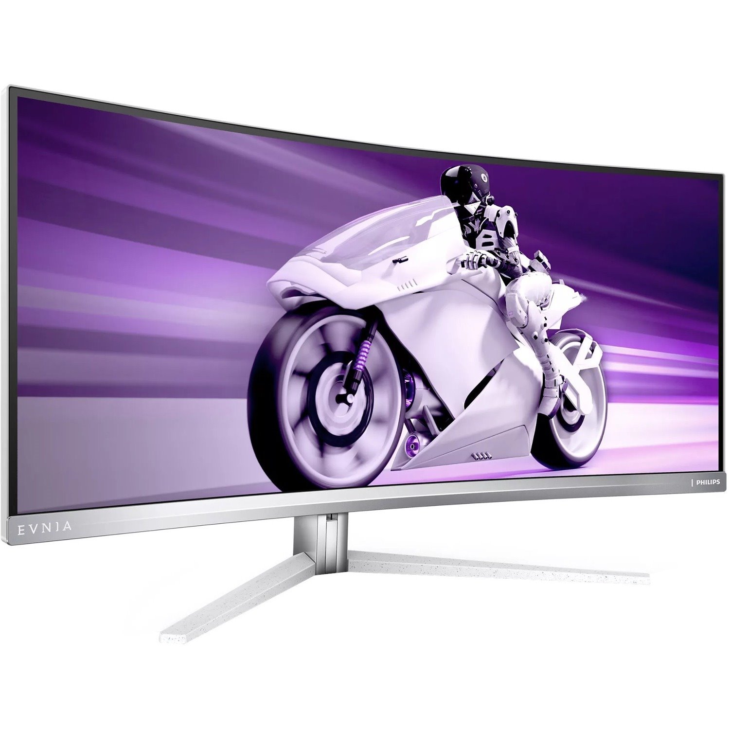 Evnia 34M2C7600MV 34" Class UW-QHD Curved Screen Gaming LCD Monitor - 21:9 - Textured White