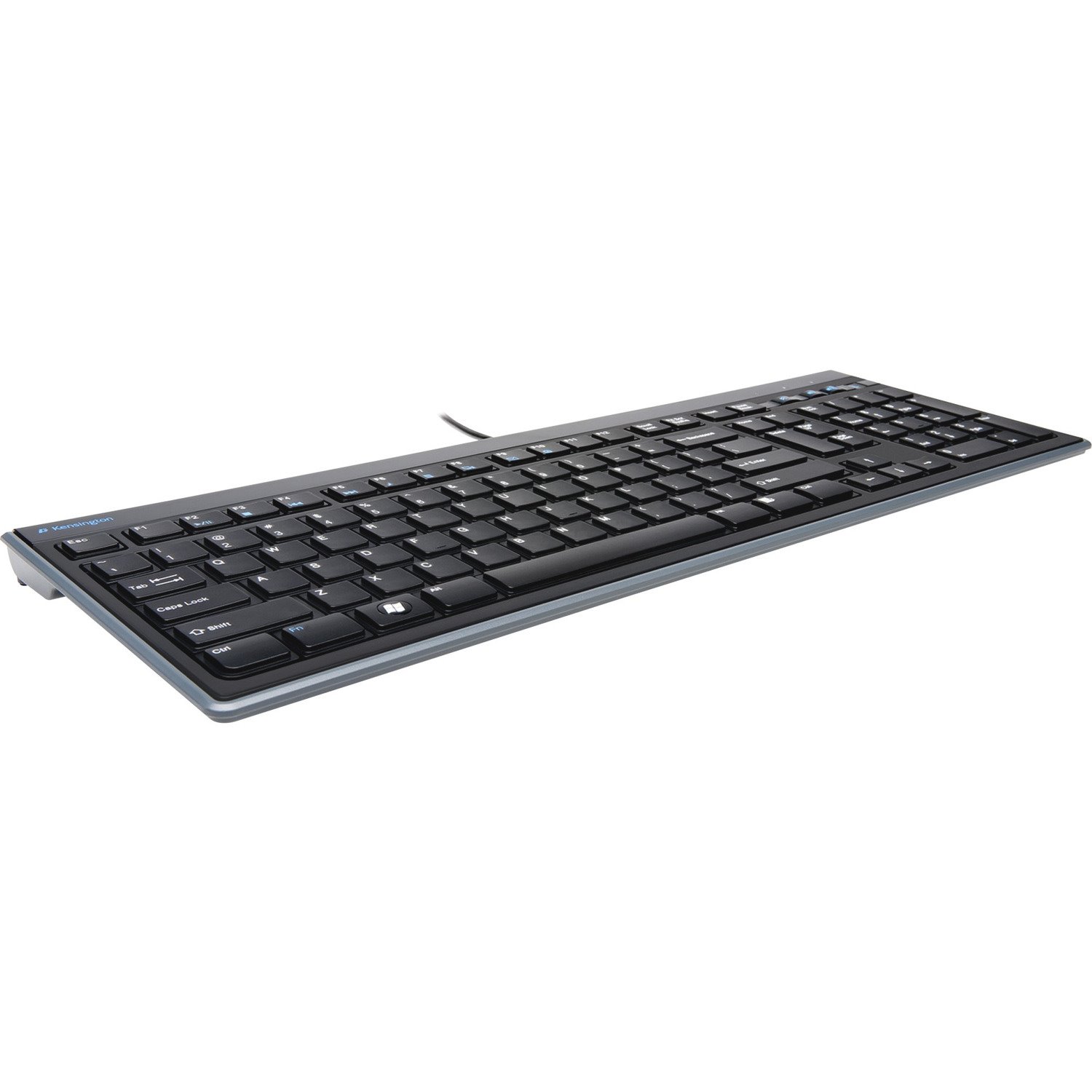 Kensington Advance Fit Keyboard - Cable Connectivity - USB Interface - Matte Black