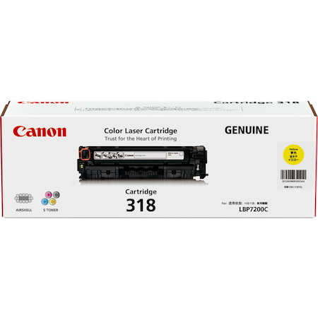Canon CART318Y Original Laser Toner Cartridge - Yellow Pack
