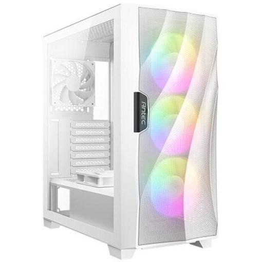 Antec Gaming Computer Case - Mini ITX, Micro ATX, ATX Motherboard Supported - Mid-tower - Steel, Plastic, Tempered Glass - White