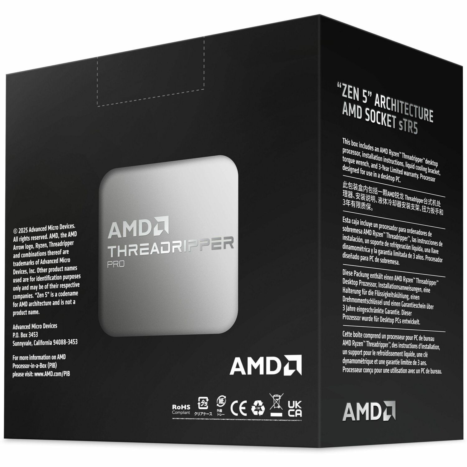AMD Ryzen Threadripper PRO 9000 9985WX Tetrahexaconta-core (64 Core) 3.20 GHz Processor - Box