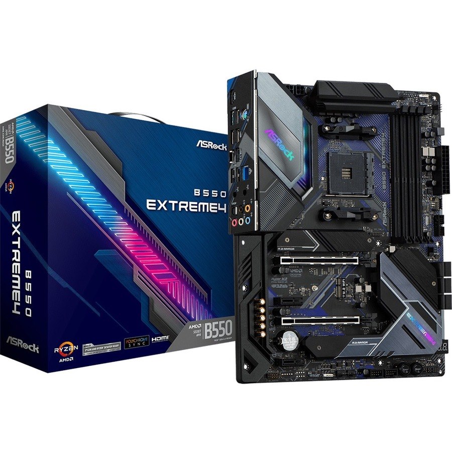 ASRock B550 Extreme4 Desktop Motherboard - AMD B550 Chipset - Socket AM4 - ATX