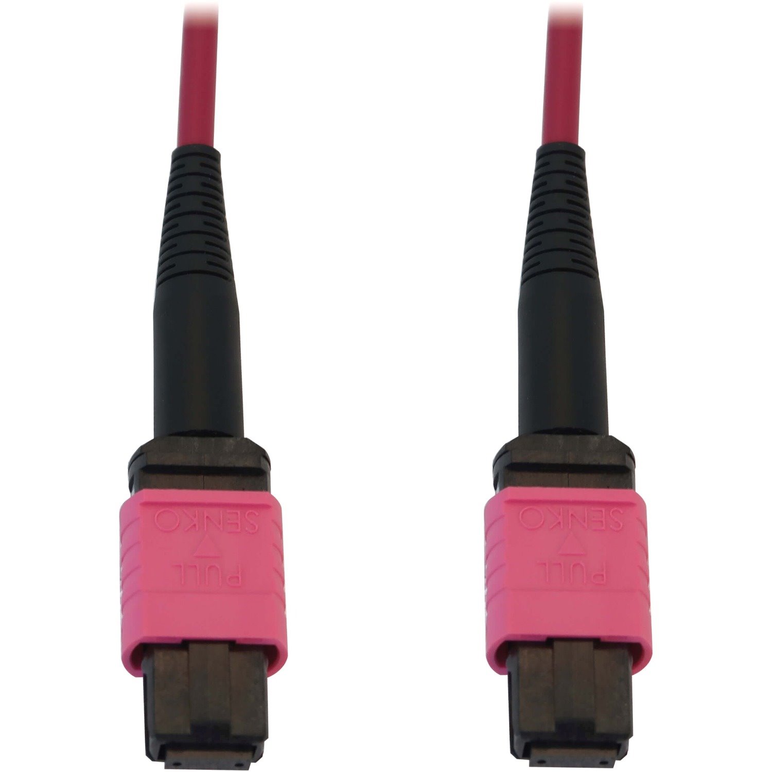 Eaton Tripp Lite Series 100G Multimode 50/125 OM4 Fiber Optic Cable (12F MTP/MPO-PC F/F), LSZH, Magenta, 10 m (32.8 ft.)
