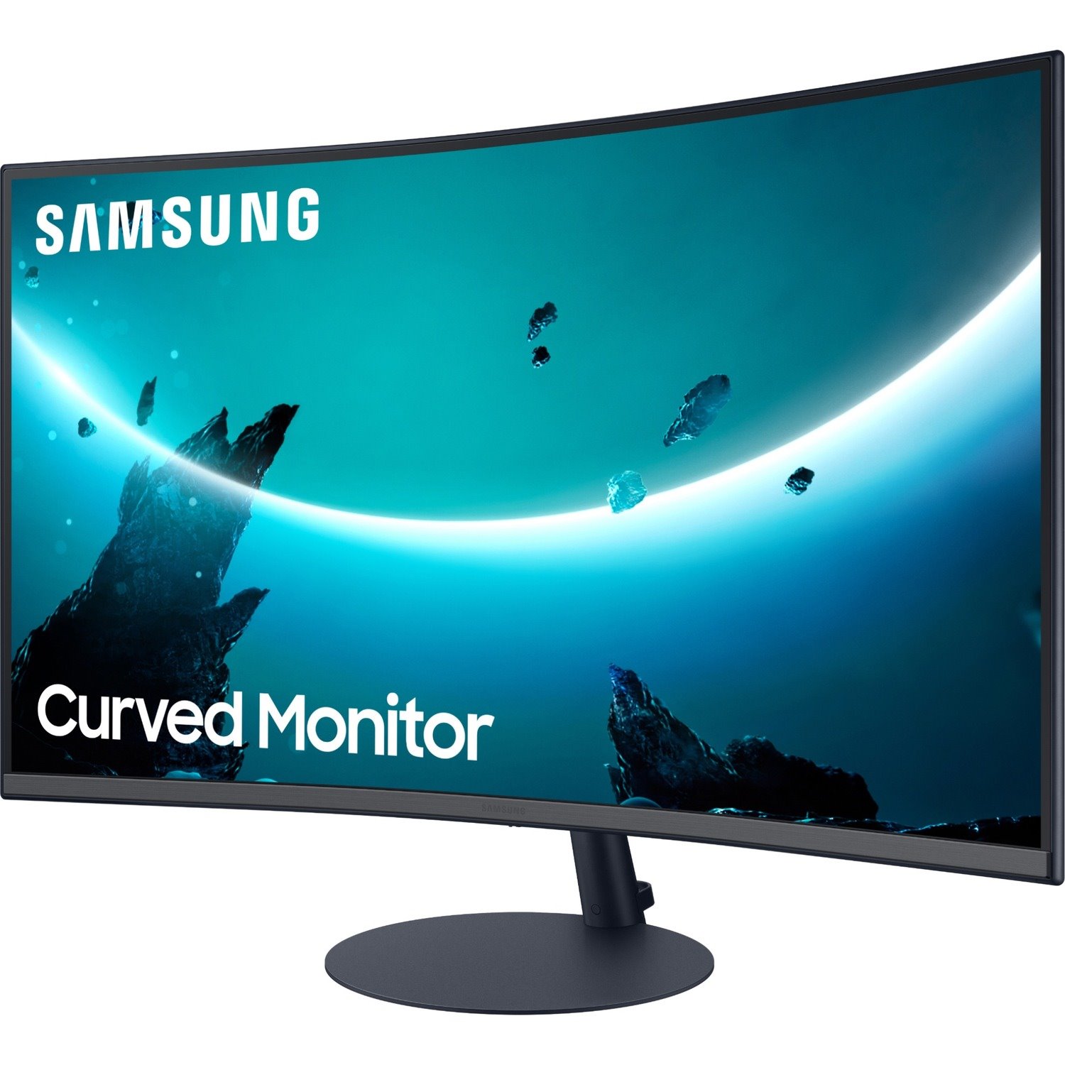 Samsung C24T550FDU 24" Class Full HD Curved Screen LCD Monitor - 16:9 - Dark Blue Gray