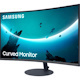 Samsung C24T550FDU 24" Class Full HD Curved Screen LCD Monitor - 16:9 - Dark Blue Gray