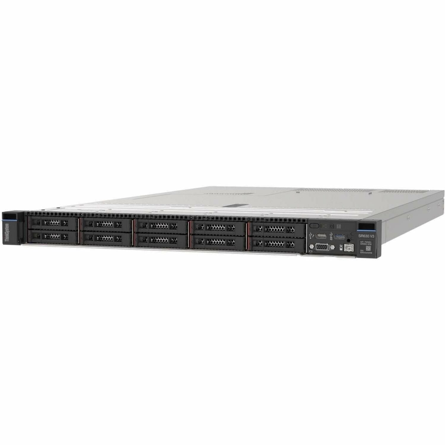 Lenovo ThinkSystem SR630 V3 7D73A05NNA 1U Rack Server - 1 Xeon Silver 4510 2.40 GHz - 32 GB RAM - Serial ATA/600 Controller