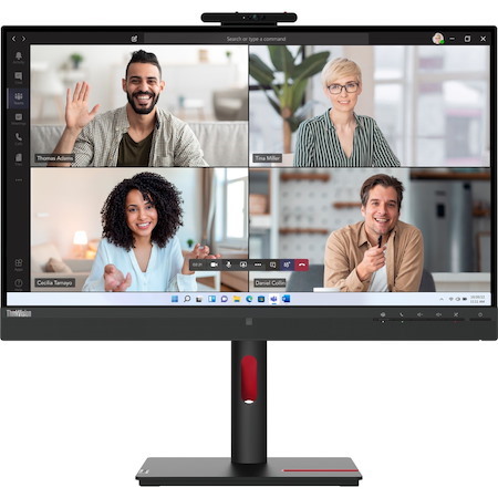 Lenovo ThinkVision T27hv-30 27" Class Webcam WQHD LED Monitor - 16:9 - Raven Black