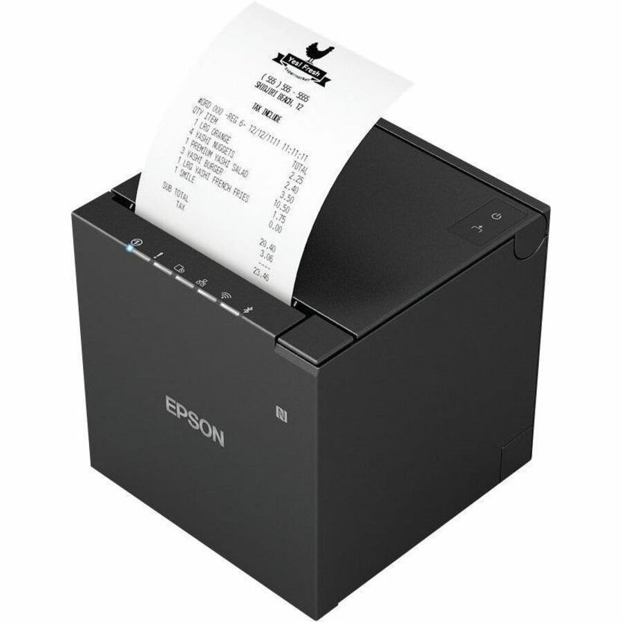 Epson OmniLink TM-m30III Desktop Direct Thermal Printer - Monochrome - Receipt Print - Fast Ethernet - USB - USB Host - With Cutter - Black