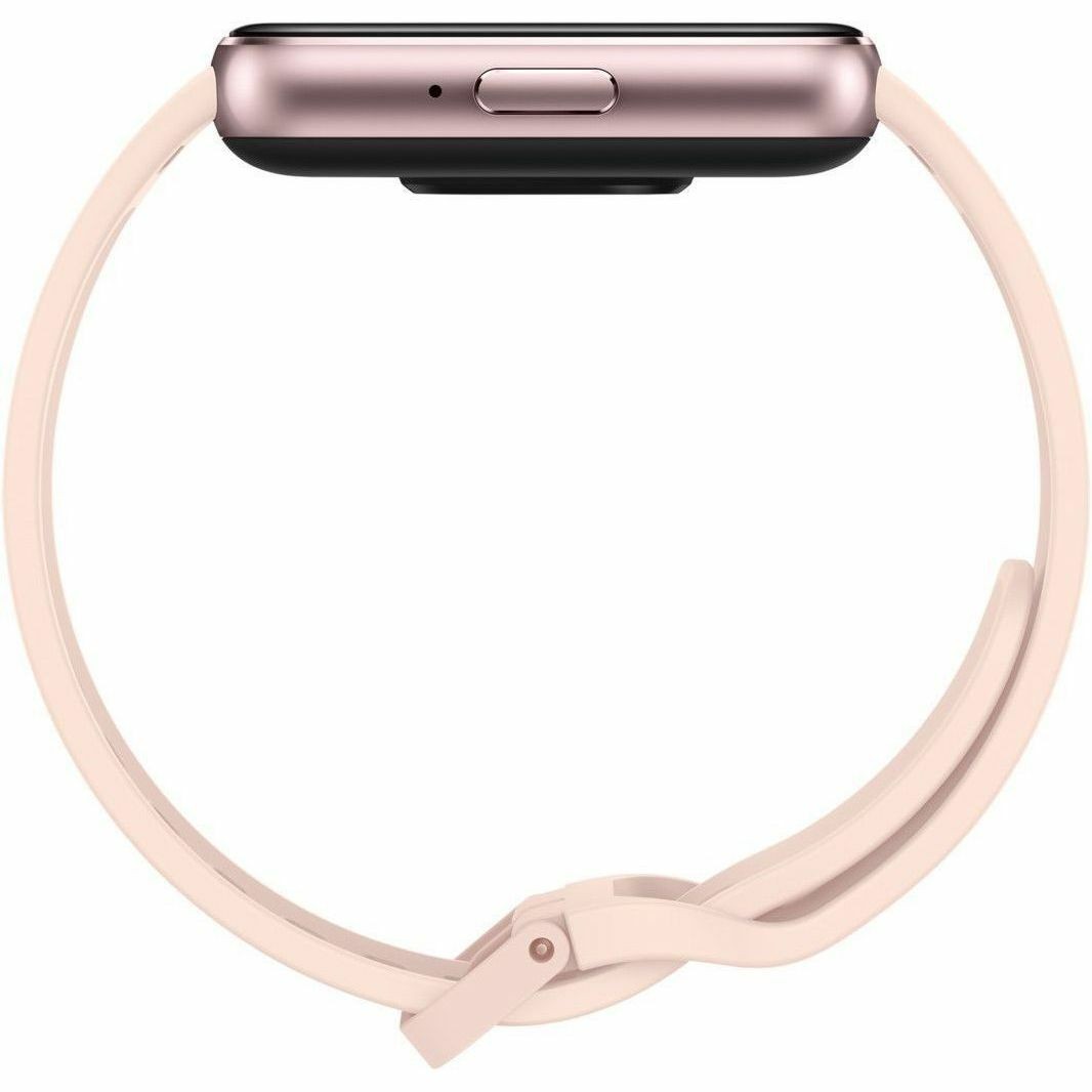 Samsung Galaxy Fit3 SM-R390 Smart Watch - Rectangular Case Shape - 40 mm Case Height - Unisex - Pink, Pink Gold Body Color - Pink Case Color - Pink Band Color - Aluminium Body Material - Aluminium Case Material - Silicon Band Material
