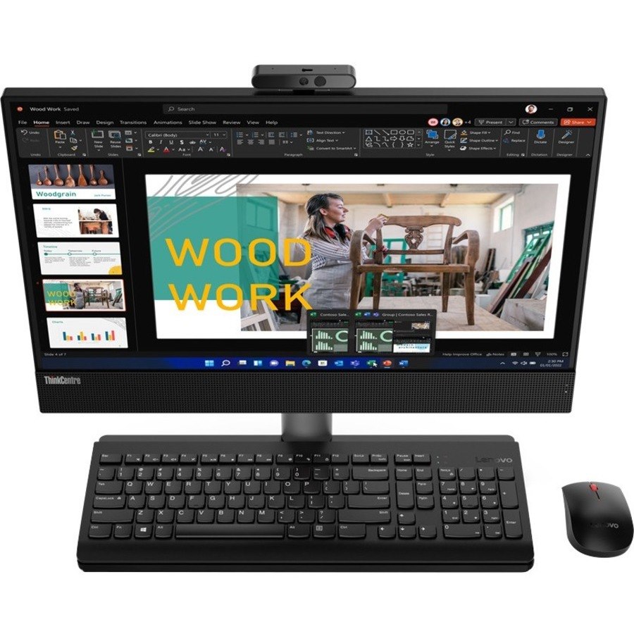 Lenovo ThinkCentre M70a Gen 3 11VL0042US All-in-One Computer - Intel Core i7 12th Gen i7-12700 - 16 GB - 512 GB SSD - 21.5" Full HD - Desktop - Black