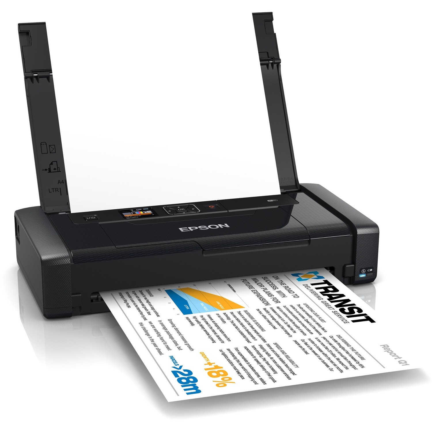 Epson WorkForce WF-100W Portable Inkjet Printer - Colour