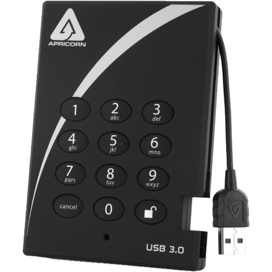 Apricorn Aegis Padlock A25-3PL256-S512 512 GB Portable Rugged Solid State Drive - External