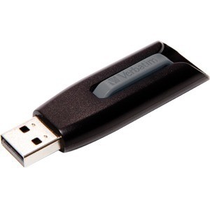 Verbatim 16GB V3 USB3.0 Grey Store'n'Go V3; Retractable USB Storage Drive Memory Stick