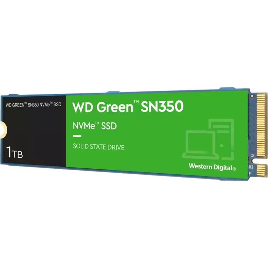 Western Digital Green SN350 WDS100T3G0C 1 TB Solid State Drive - M.2 2280 Internal - PCI Express NVMe (PCI Express NVMe 3.0 x4)