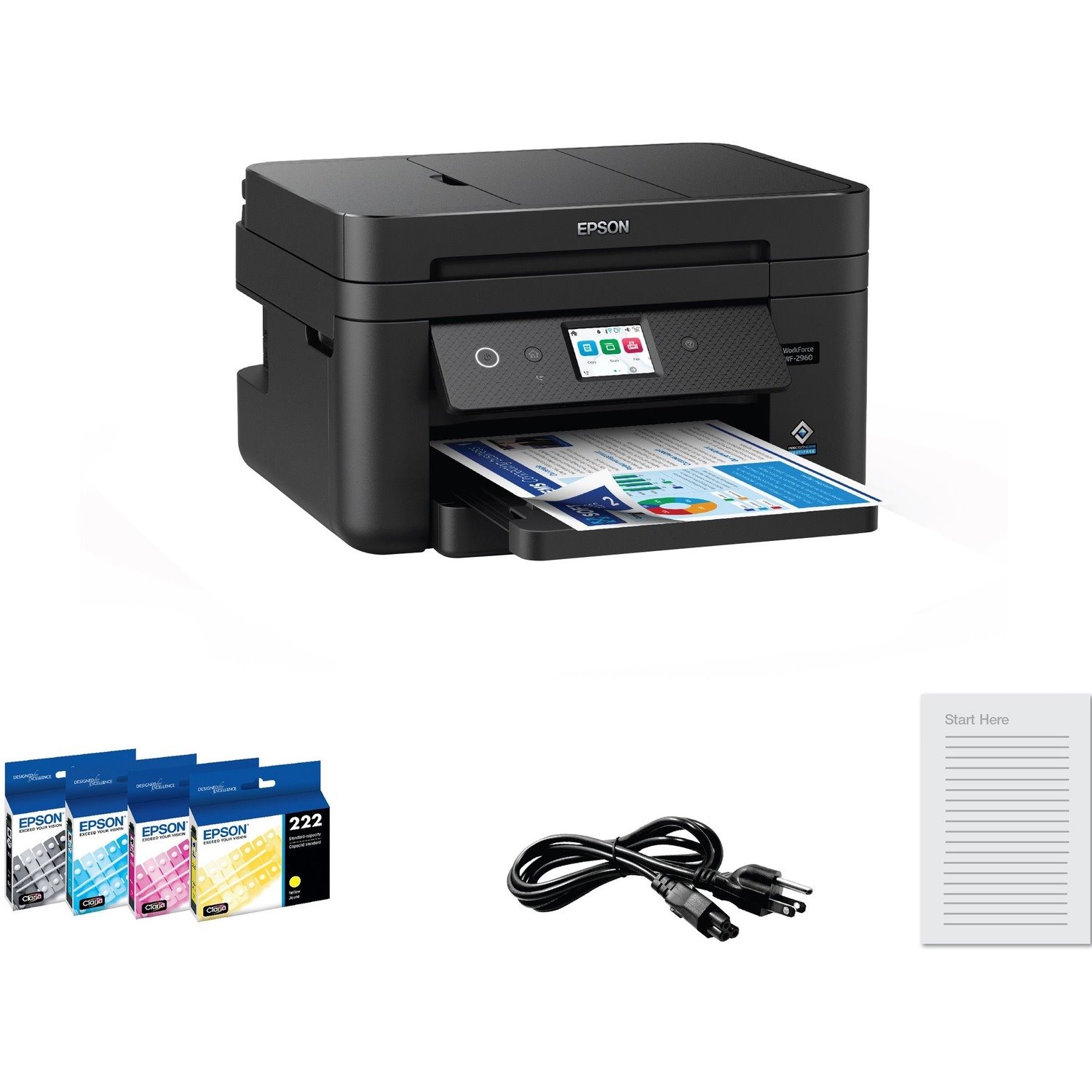 Epson&reg; WorkForce&reg; WF-2960 Color Inkjet All-In-One Printer