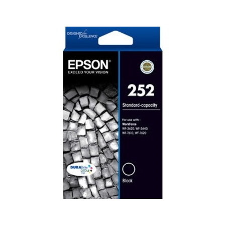 Epson DURABrite Ultra 252 Original Standard Yield Inkjet Ink Cartridge - Black - 1 Pack