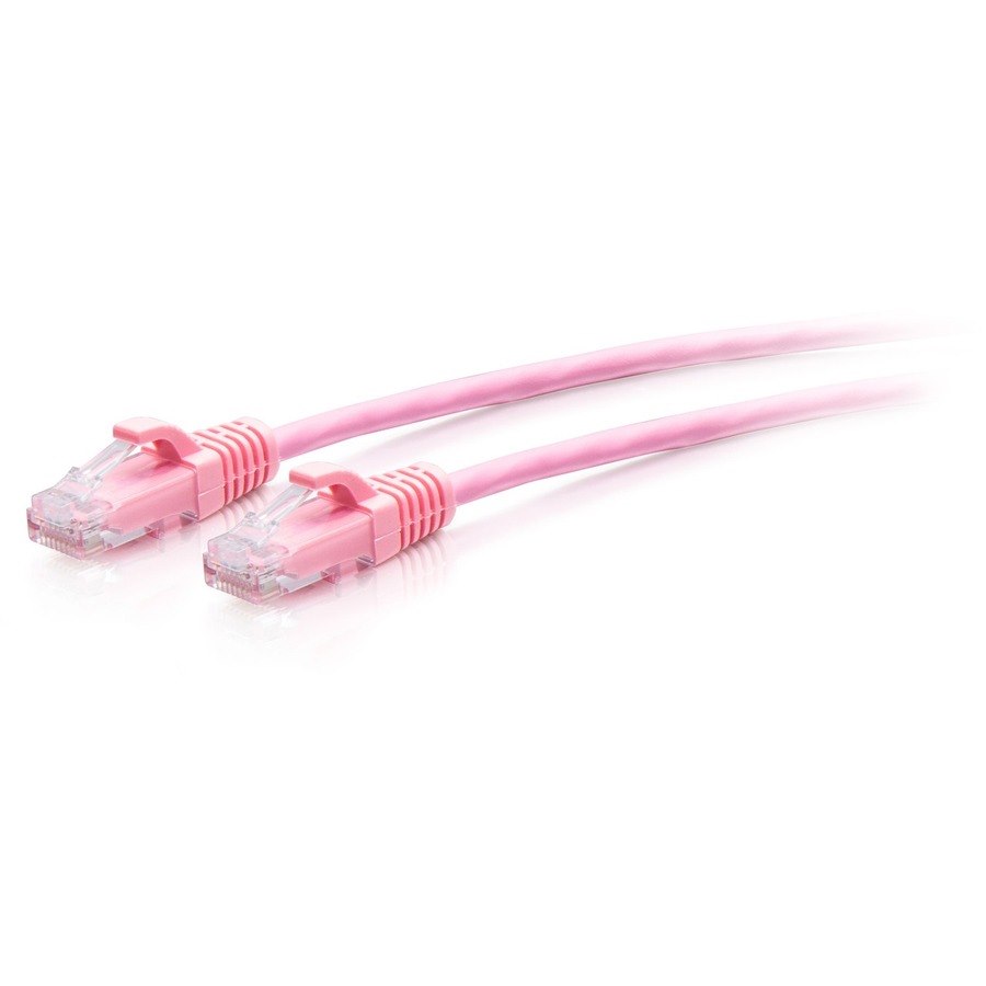C2G 7FT Cat6a Pink Slim Patch Cable