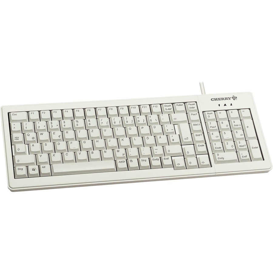 CHERRY XS Complete G84-5200 Keyboard - Cable Connectivity - USB Interface - French - AZERTY Layout - Light Grey