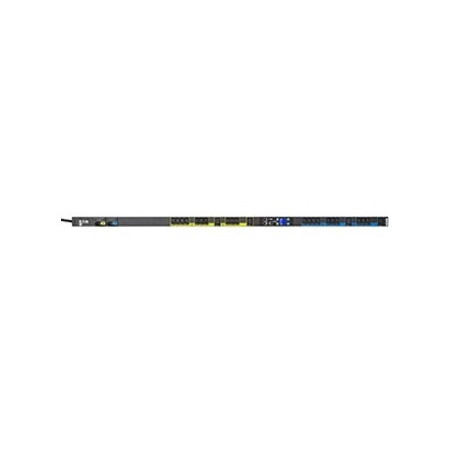 Eaton Metered Outlet Rack PDU, 0U, L6-30P input, 5.76 kW max, 200-240V, 24A, 10 ft cord, Single-phase, Outlets: (20) C13 Outlet grip, (4) C19 Outlet grip