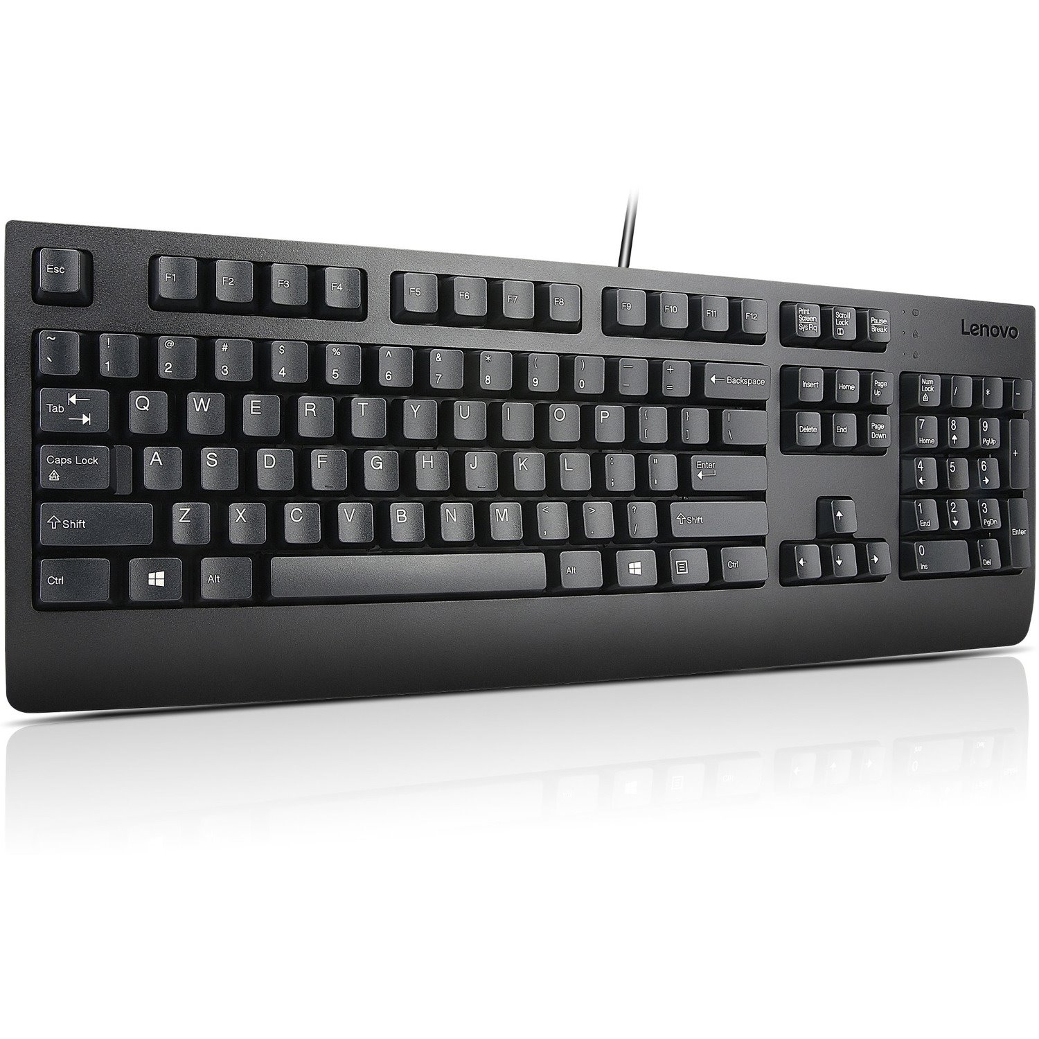 Lenovo Preferred Pro II Keyboard - Cable Connectivity - USB Interface - English (US) - Black