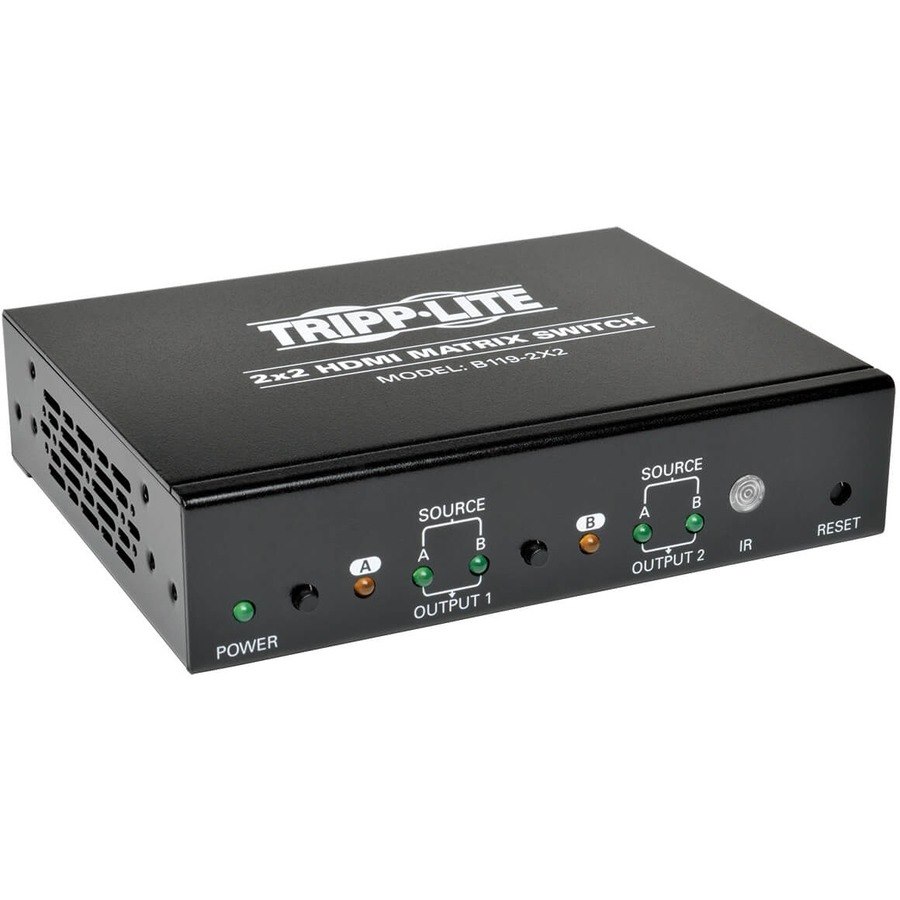 Tripp Lite by Eaton 2x2 HDMI Matrix Switch with Remote Control - 1080p @ 60 Hz (HDMI 2xF/2xF), TAA