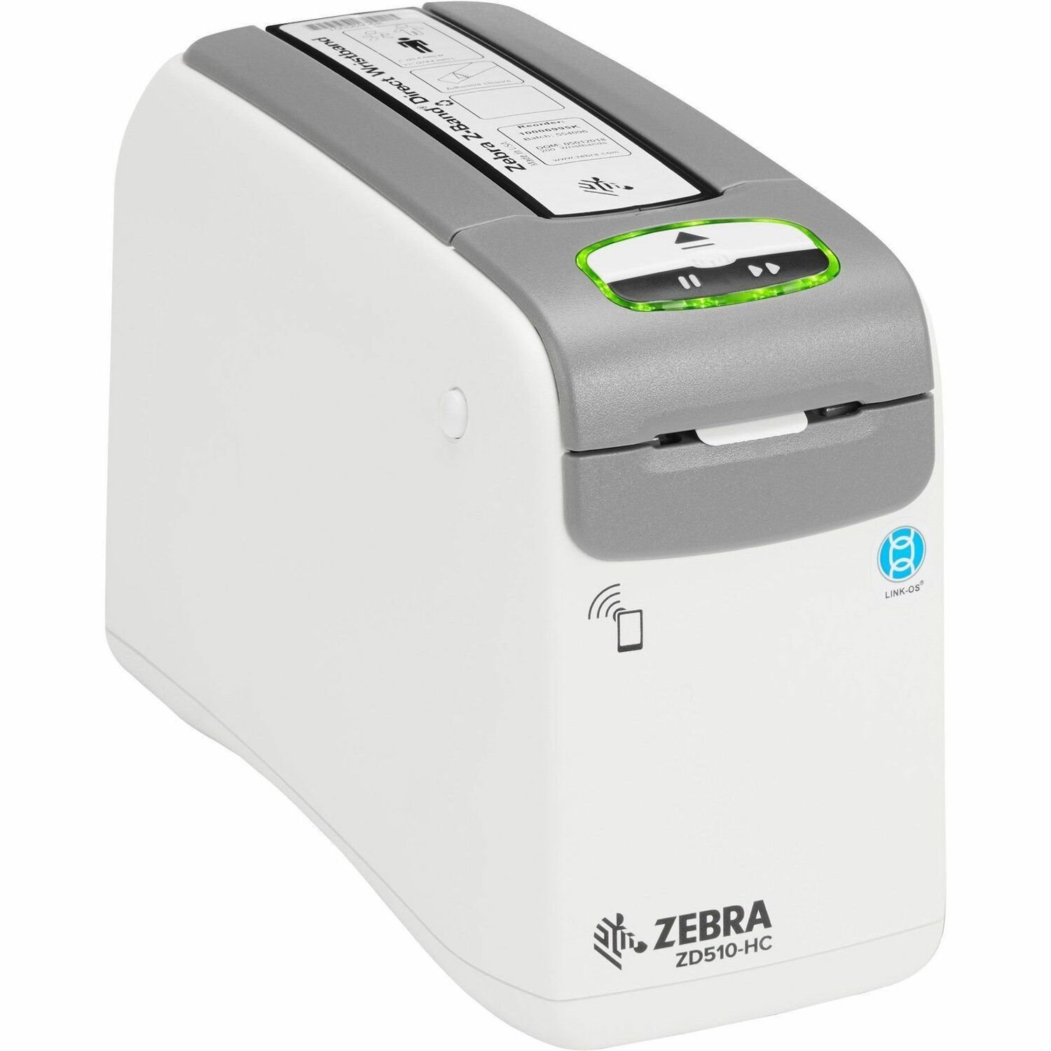 Zebra ZD510-HC Healthcare, Hospitality, Identification Direct Thermal Printer - Monochrome - Wristband Print - Fast Ethernet - USB - USB Host - Bluetooth 4.1 - IEEE 802.11ac Wireless LAN - Near Field Communication (NFC) - EU, UK - TAA Compliant