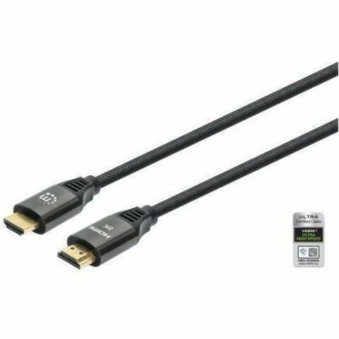 HDMI 8K@60Hz Cable with Ethernet, 3m, Certified, Suitable for ALL 8K, 4K & 1080p/HD uses - when upgrading now or have it ready for when you need it, Male to Male, Black, 4K@120Hz, Ultra HD 4k x 2k, Lifetime Warranty, Ultra High Speed