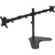 Manhattan TV & Monitor Mount, Desk, Double-Link Arms, 2 screens, Screen Sizes: 10-27" , Black, Stand Assembly, Dual Screen, VESA 75x75 to 100x100mm, Max 8kg (each), Lifetime Warranty